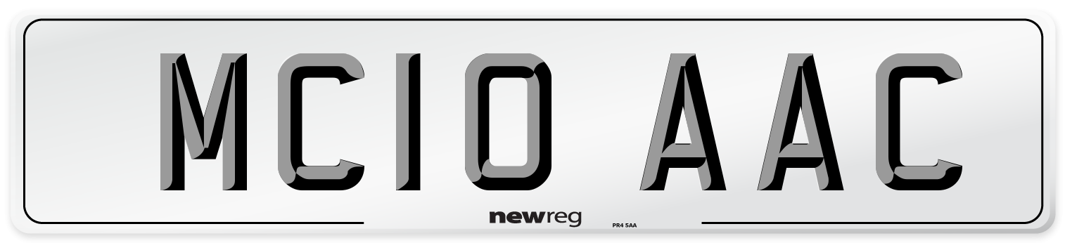 MC10 AAC Number Plate from New Reg